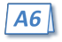 A6 105/148mm  (210/148mm piegato a A6, 1 cordonatura sul lato lungo)