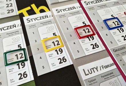 Finestra del calendario tripartito