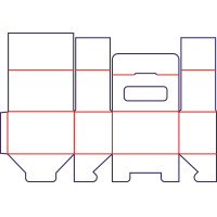Scatola per biglietti da visita - rozkrój